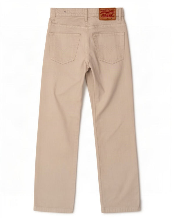 Levi's Pantalones casuales de corte holgado para niños 7-8 años W24 L24 Algodón blanco