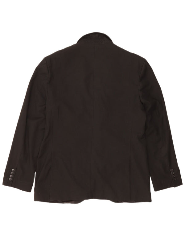 MARKS & SPENCER Chaqueta tipo blazer de 2 botones para hombre UK 40 Mediano Negro Poliéster