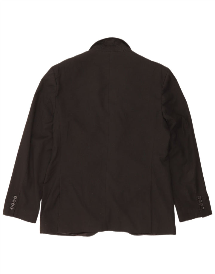 MARKS & SPENCER Chaqueta tipo blazer de 2 botones para hombre UK 40 Mediano Negro Poliéster