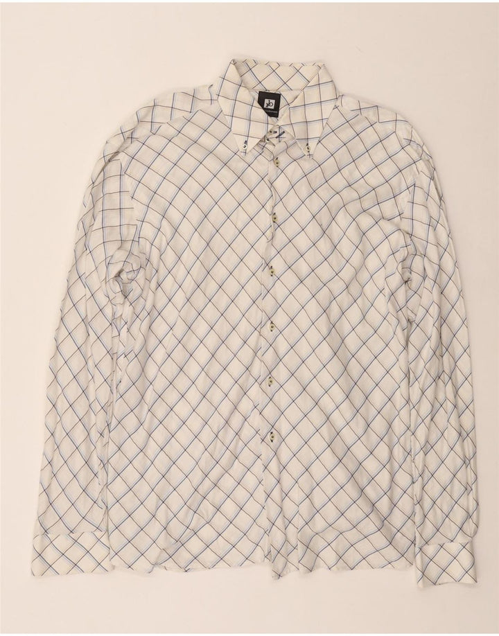 ROCCOBAROCCO Mens Shirt XL White Check