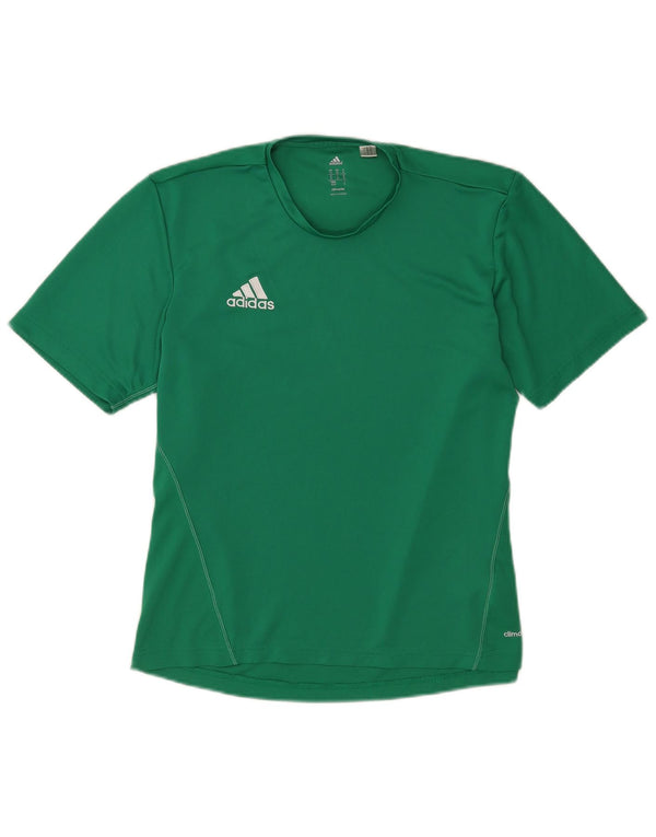 Adidas Hombre Climalite Camiseta Top Poliéster Verde Medio