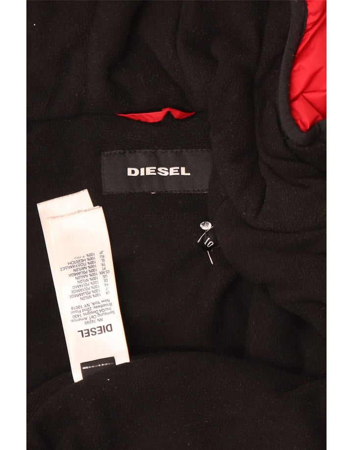 Diesel Chaqueta bomber con capucha y gráfico para niños 9-10 años Nylon rojo