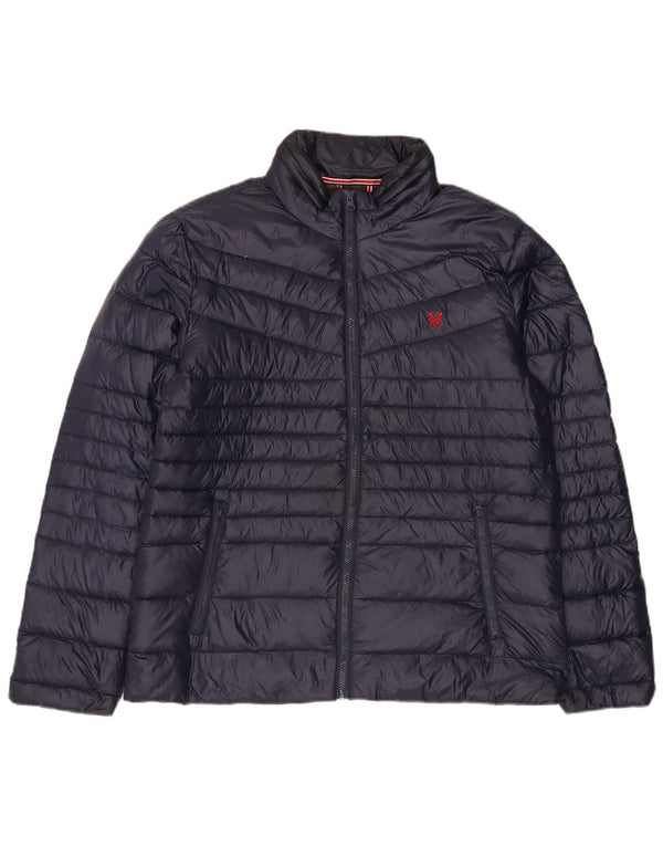 Crew Clothing Chaqueta acolchada con capucha para hombre UK 42 XL Azul marino Nylon