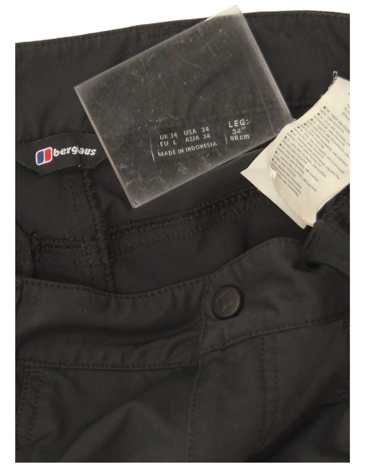 Berghaus Pantalones cargo impermeables para hombre W34 L34 Poliamida negra