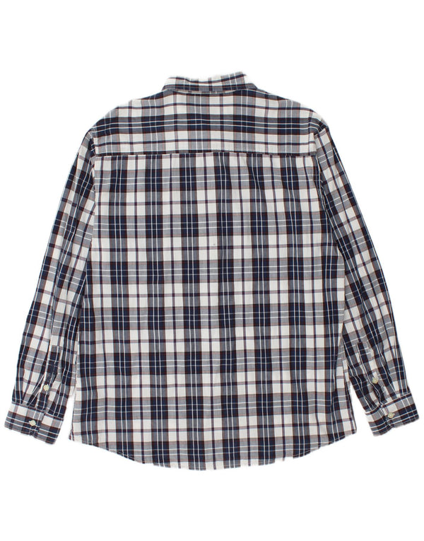 Wrangler Camisa Regular Fit para Hombre 2XL Algodón A Cuadros Azul Marino