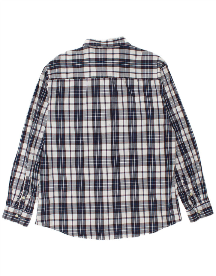 Wrangler Camisa Regular Fit para Hombre 2XL Algodón A Cuadros Azul Marino