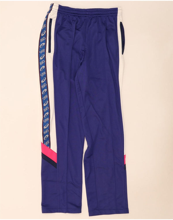 Asics Pantalones de chándal gráficos para hombre IT 54 XL Azul marino Colorblock