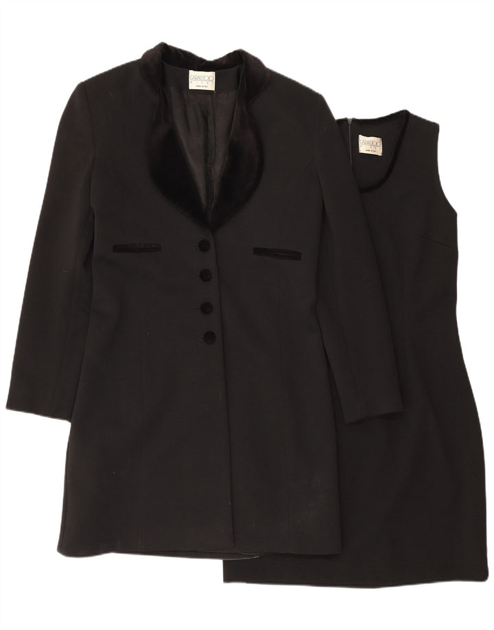 Caracciolo Conjunto de 2 piezas de 4 botones para mujer IT 44 Poliéster negro mediano
