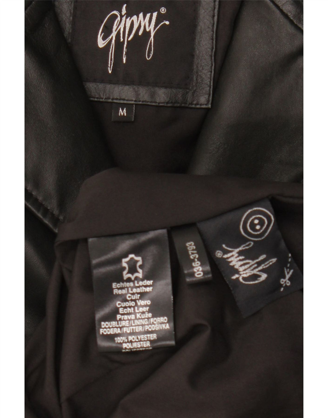 Gipsy Abrigo de cuero para mujer Reino Unido 42 Cuero negro mediano