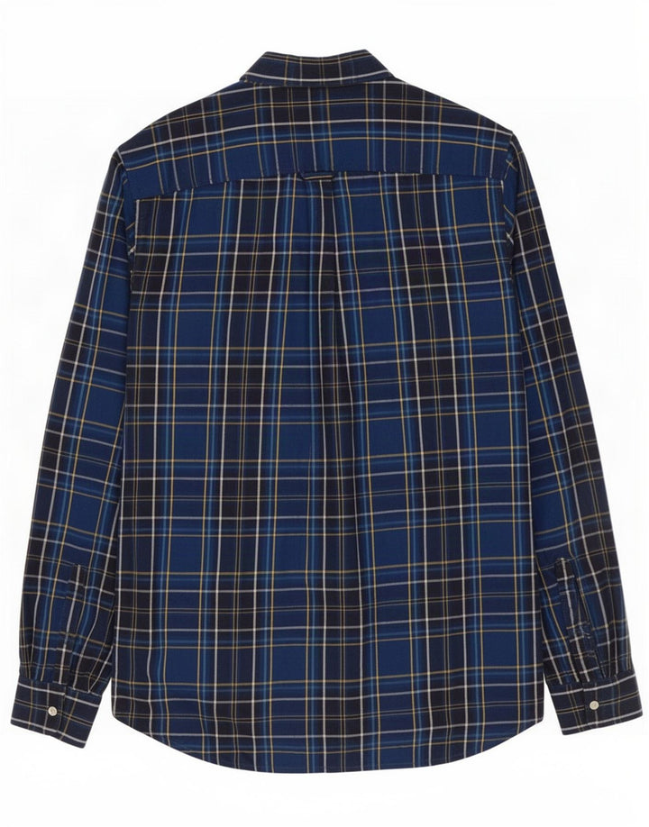 Camisa de franela Superdry para hombre de algodón a cuadros azul medio