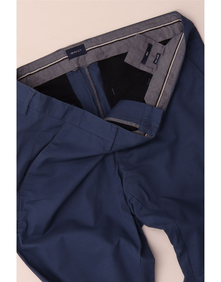 GANT Pantalón chino ajustado para hombre W36 L34 Azul