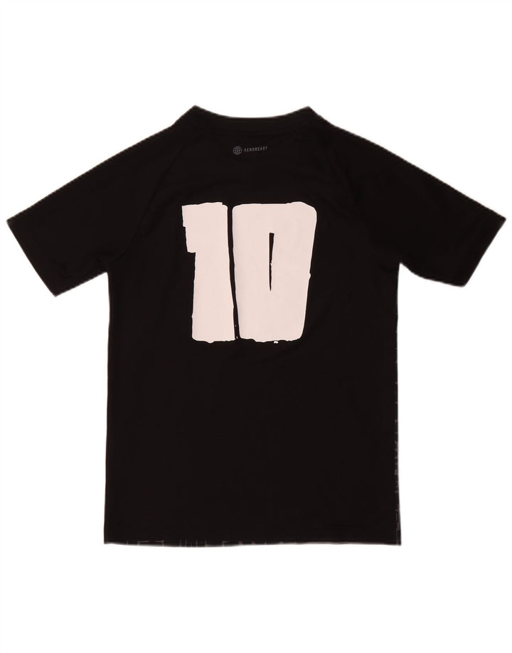 ADIDAS Camiseta con estampado abstracto MESSI para niños 11-12 años Negro
