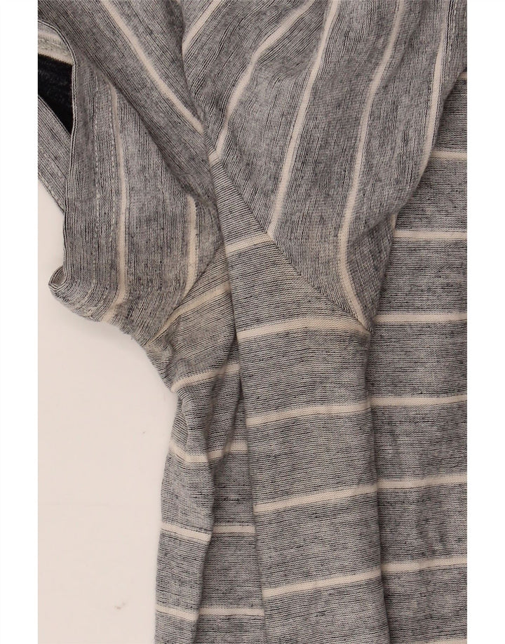 Camiseta Penguin Hombre Top Algodón A Rayas Gris Medio
