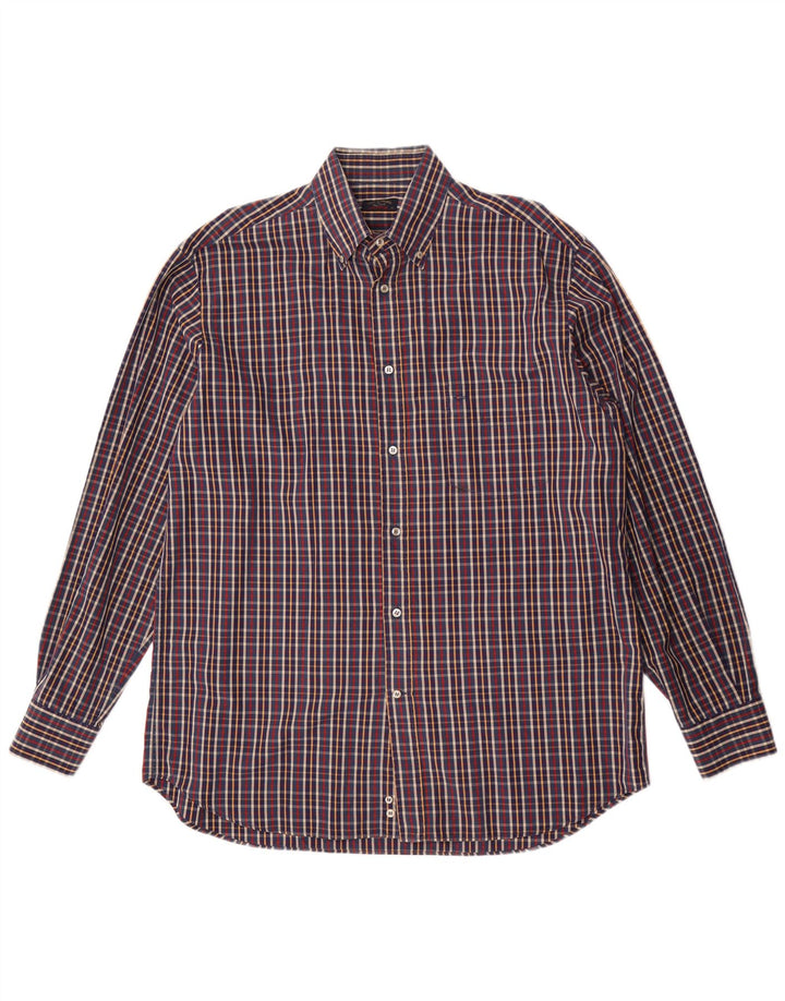 Paul & Shark Camisa para hombre Talla 42 Grande Cuadros multicolores