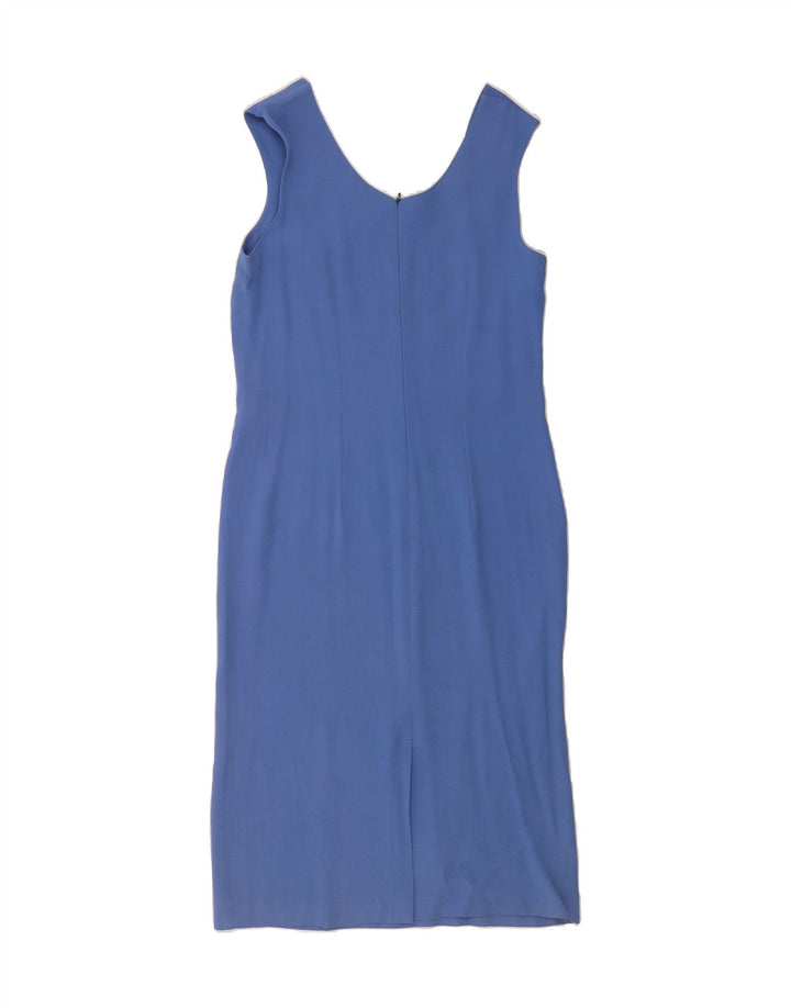 VINTAGE Womens Sleeveless Sheath Dress IT 46 Large Blue Vintage Vintage and Second-Hand Vintage from Messina Hembry 