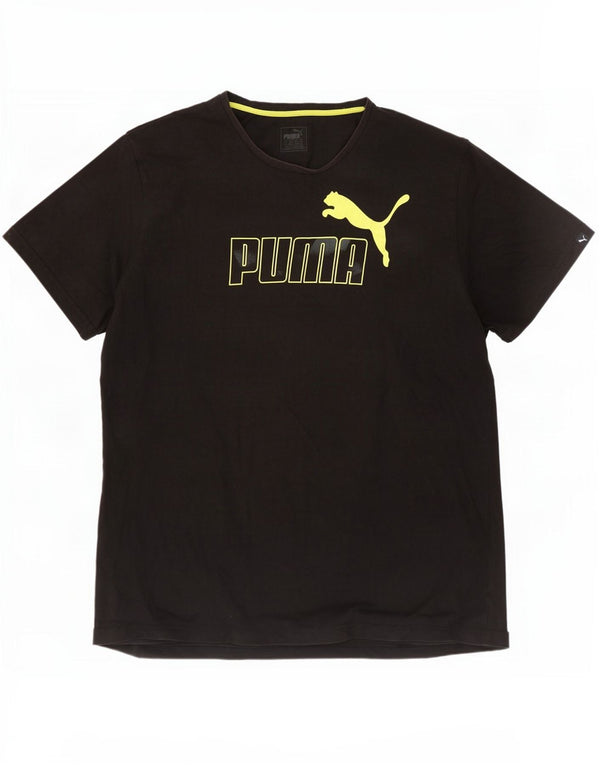 Puma Camiseta gráfica para hombre Top 2XL Algodón negro