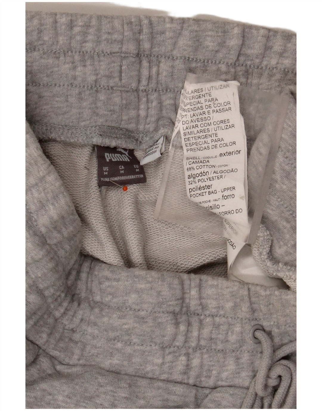 PUMA Pantalones cortos deportivos para hombre de algodón gris medio