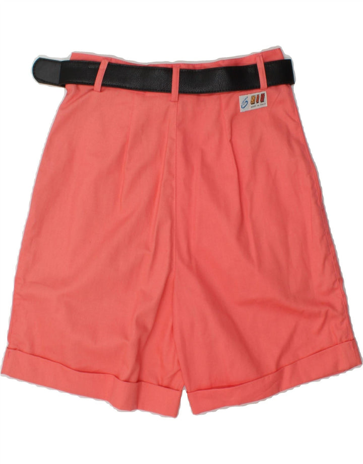 SIX Womens Chino Shorts IT 44 Medium W28 Pink Cotton Vintage Six and Second-Hand Six from Messina Hembry 