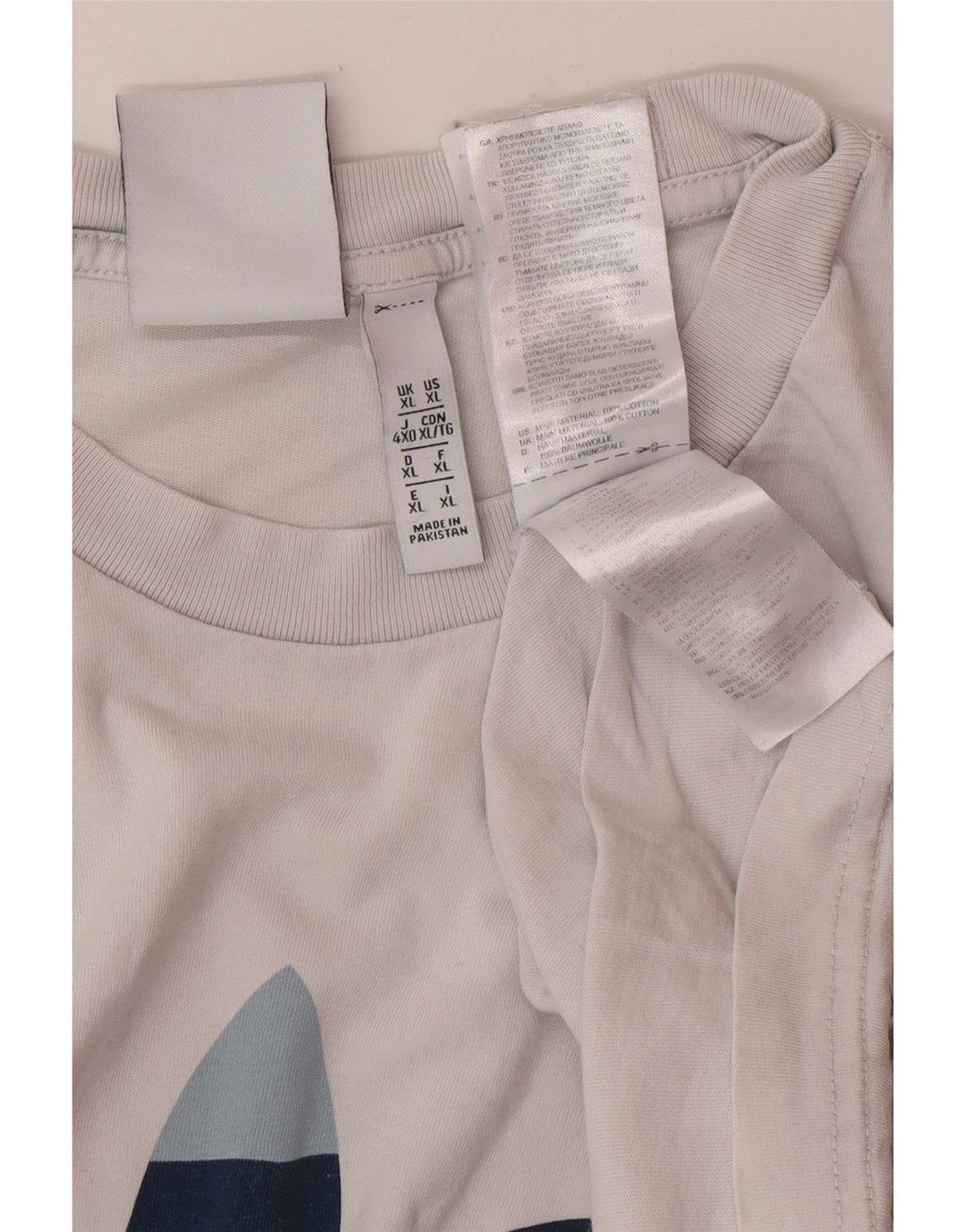 ADIDAS Camiseta Gráfica Hombre Top XL Algodón Blanco