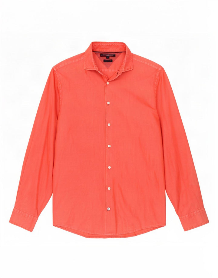 Tommy Hilfiger Camisa para hombre grande de algodón rojo