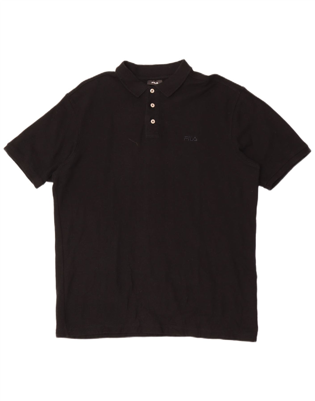 Fila Polo Hombre XL Algodón Negro