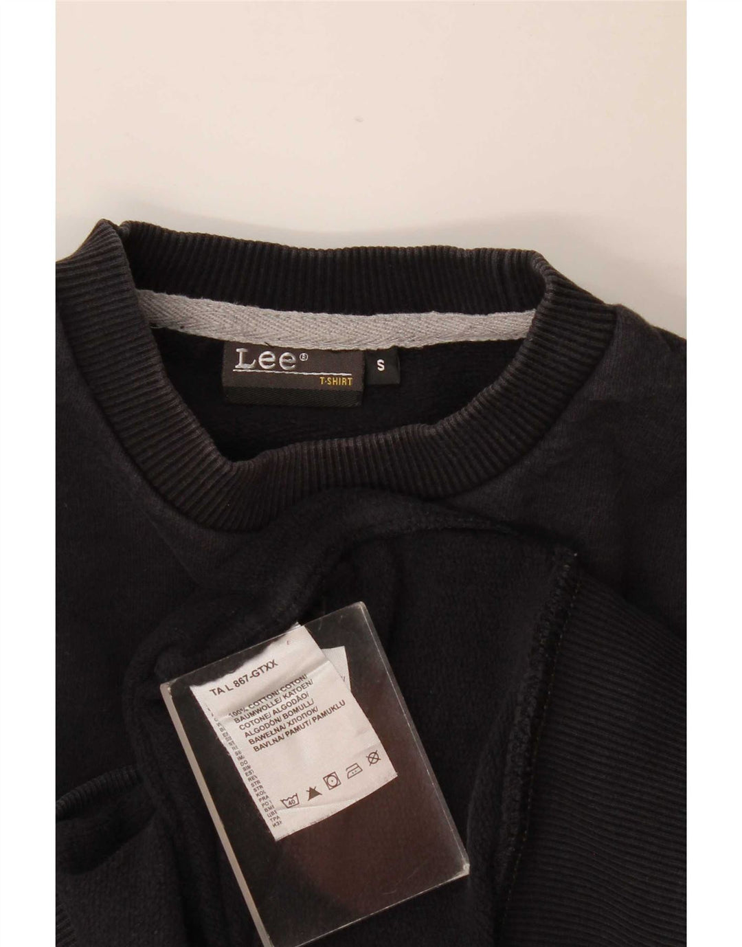 Lee Hombre Sudadera Gráfica Jersey Pequeño De Algodón Negro