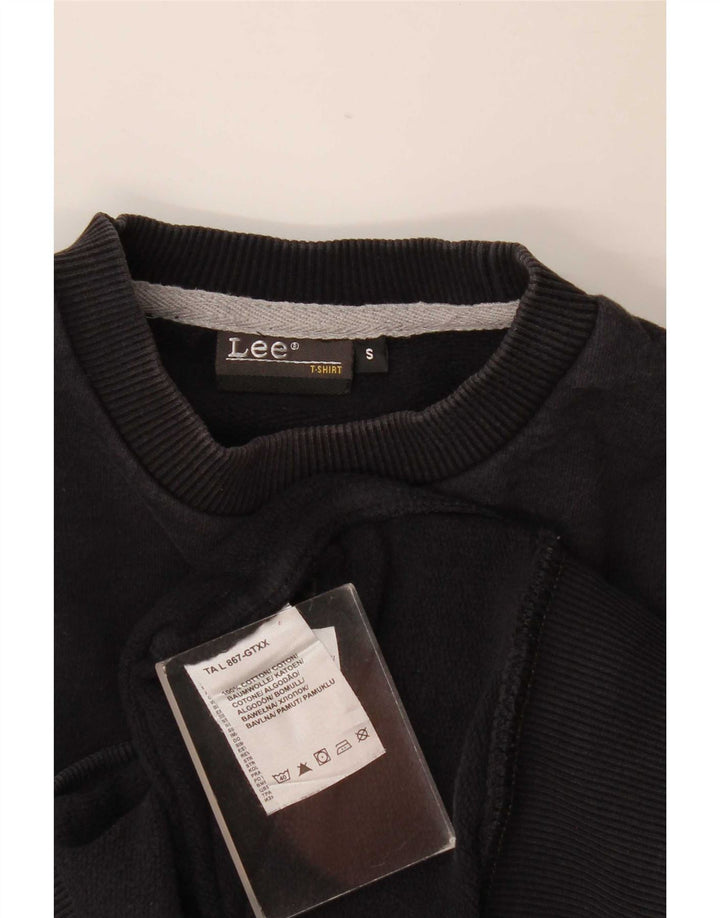 Lee Hombre Sudadera Gráfica Jersey Pequeño De Algodón Negro