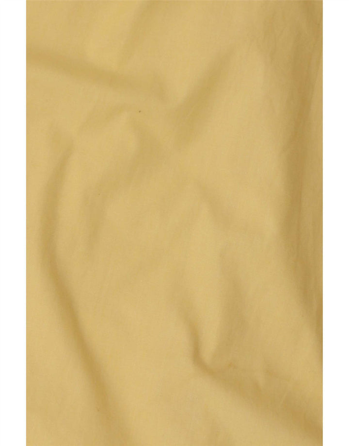 Camisa Lacoste Manga Corta Hombre Talla 40 Algodón Amarillo Mediano