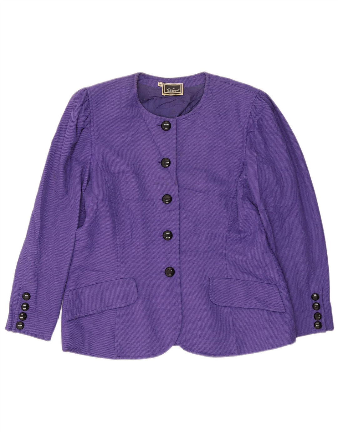 Luisa Spagnoli Chaqueta Blazer de 5 Botones para Mujer IT 48 XL Lana Morada