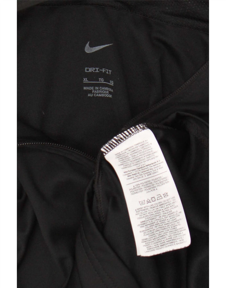 Nike Hombre Dri Fit Chándal Top Chaqueta XL Poliéster Negro