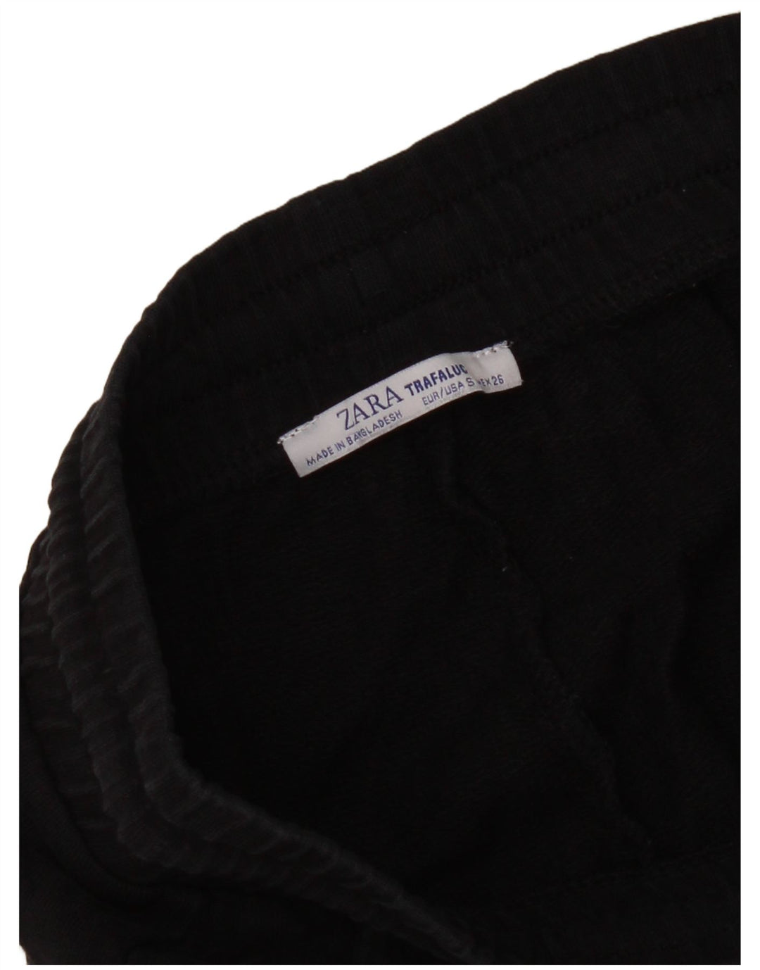 Zara Mujer Pantalones De Chándal UK 8 Small Negro