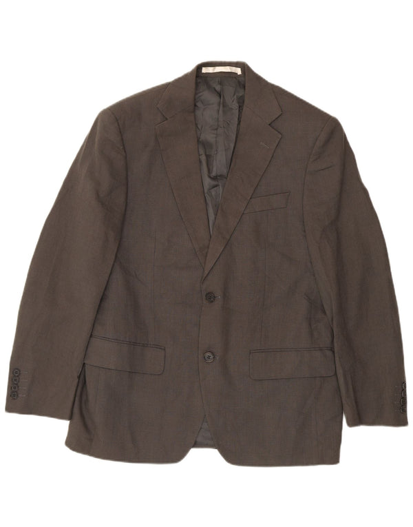 Marks & Spencer Chaqueta tipo blazer de 2 botones para hombre UK 38 Lino verde mediano