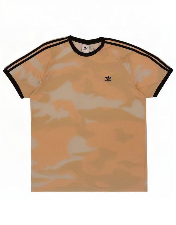 Adidas Camiseta Hombre Top 2XL Naranja Camuflaje Algodón