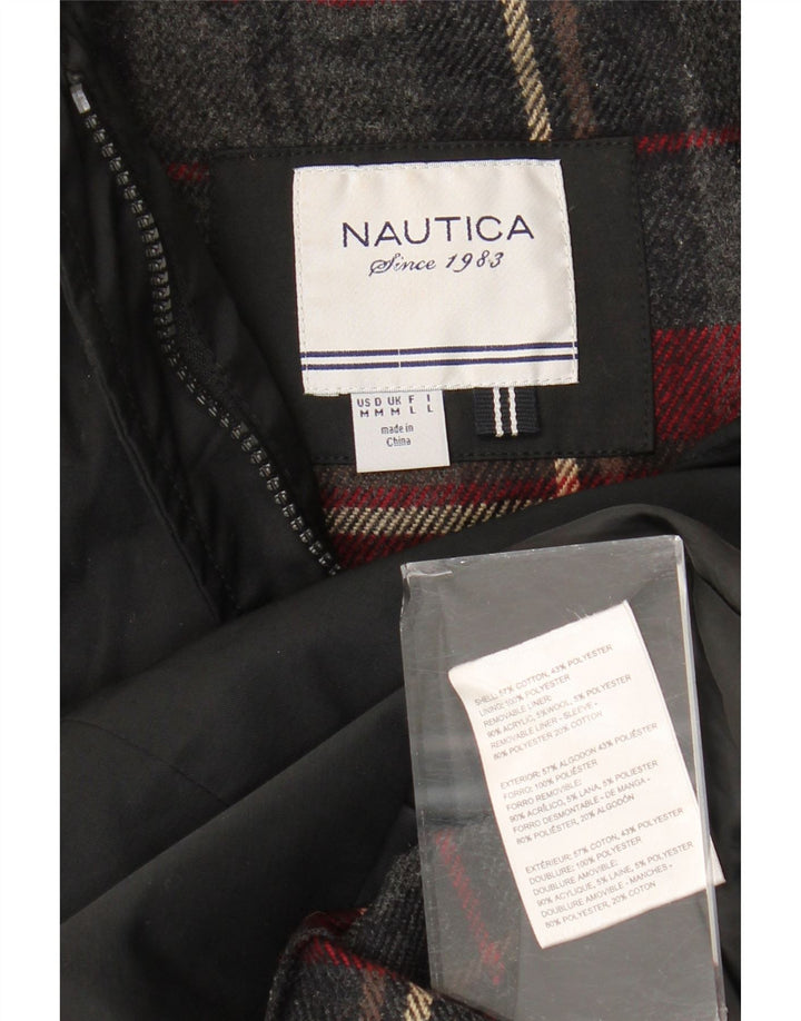 Nautica Trenca para Mujer UK 40 Mediano Algodón Negro