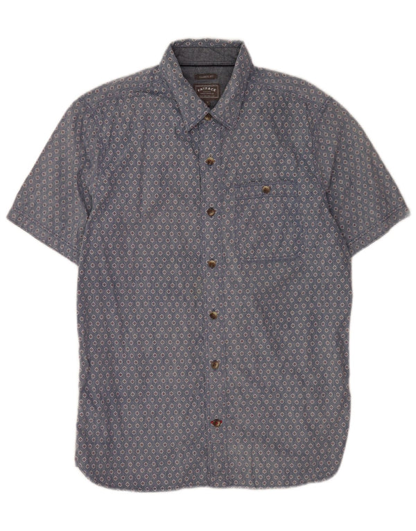 Camisa de corte clásico de manga corta para hombre de Fat Face Algodón geométrico azul pequeño
