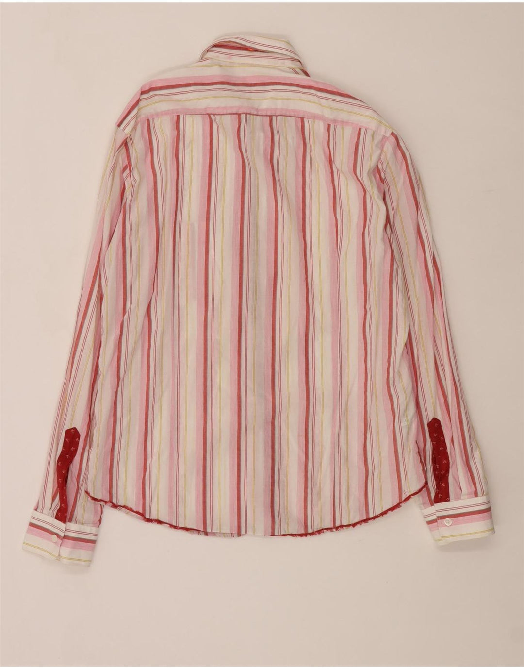 Camisa Hugo Boss Hombre Grande Algodón A Rayas Rosa