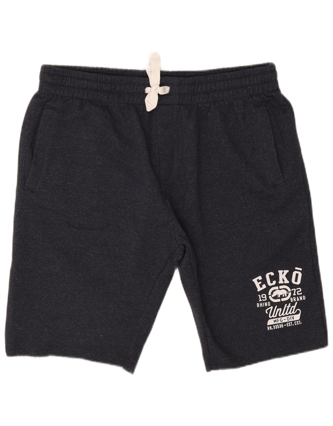 Ecko Unltd Pantalones cortos deportivos gráficos para hombre Poliéster azul marino grande