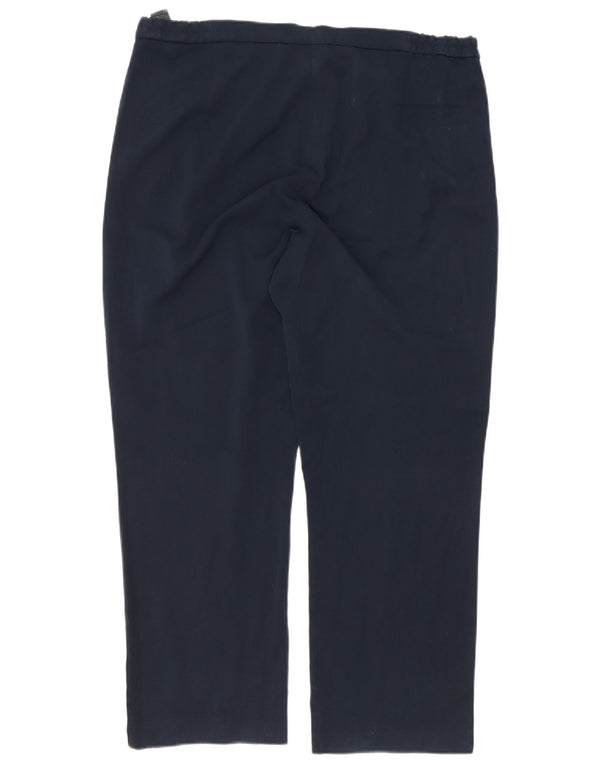 Marks & Spencer Pantalones informales ajustados para mujer W38 L27 Viscosa azul marino