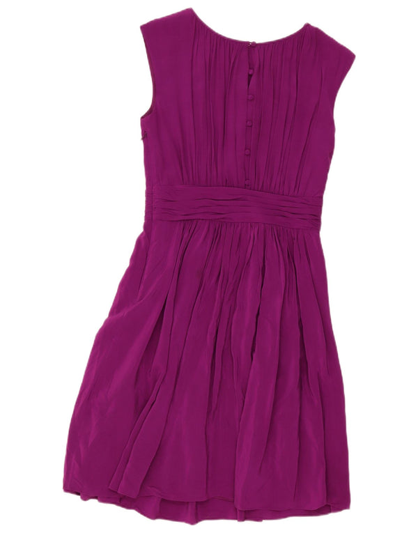 Boden Vestido Acampanado Sin Mangas para Mujer UK 8 Small Viscosa Púrpura