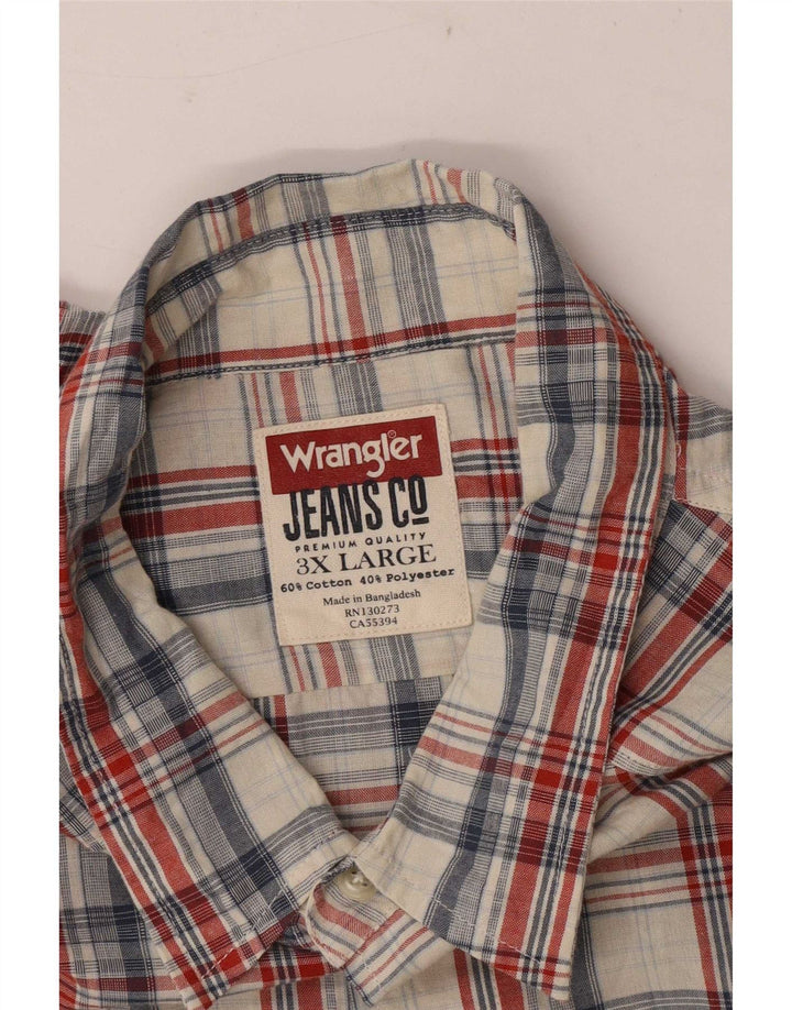 Camisa de hombre Wrangler 3XL Algodón a cuadros multicolor