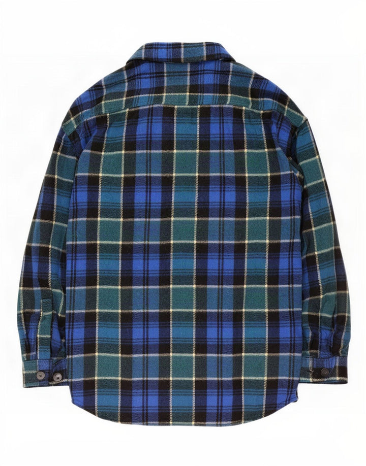 Zara Mujer Camisa De Franela Extragrande UK 10 Small Blue Check Cotton