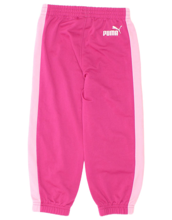 Puma - Pantalones de chándal con estampado gráfico para niña, 2-3 años, color rosa