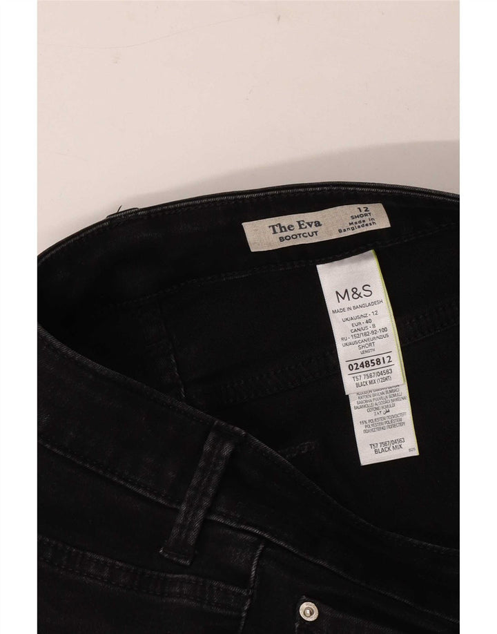 Marks & Spencer Jeans The Eva Bootcut para Mujer UK 12 Medium W30 L28 Negro