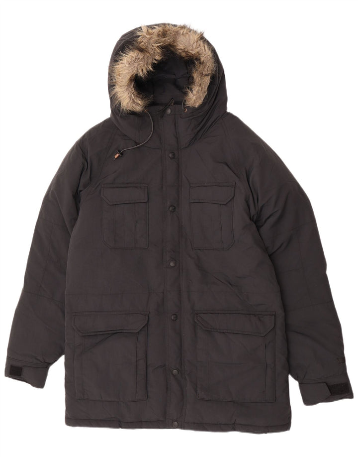Levi's Chaqueta acolchada con capucha para hombre UK 38 Mediana Poliamida negra