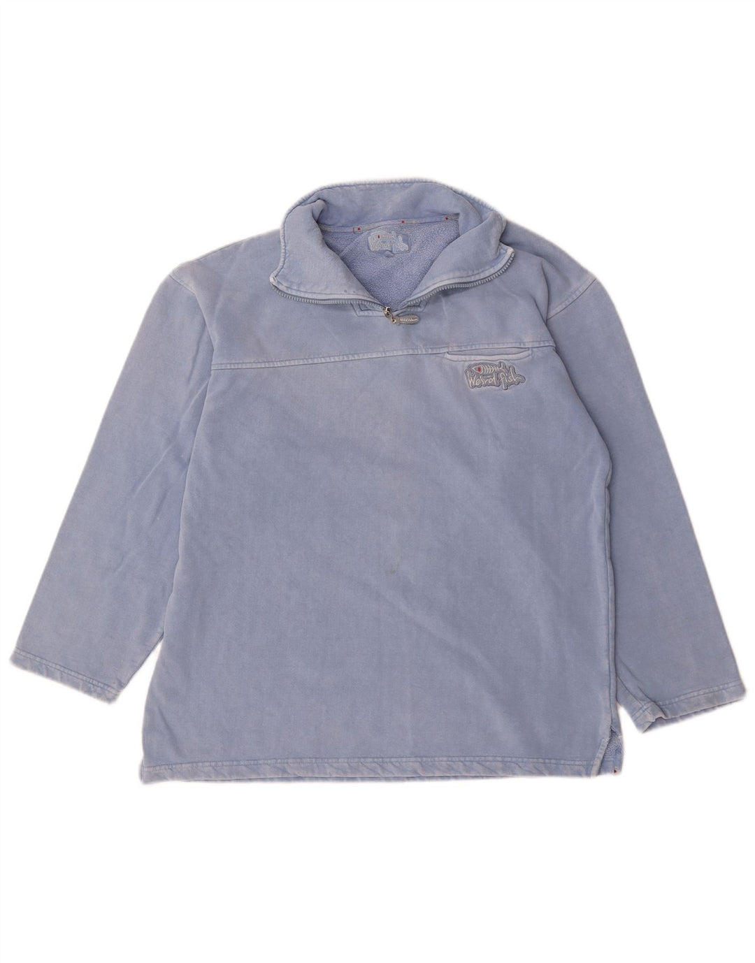 Weird Fish - Sudadera con cuello y cremallera para hombre, color azul medio, algodón