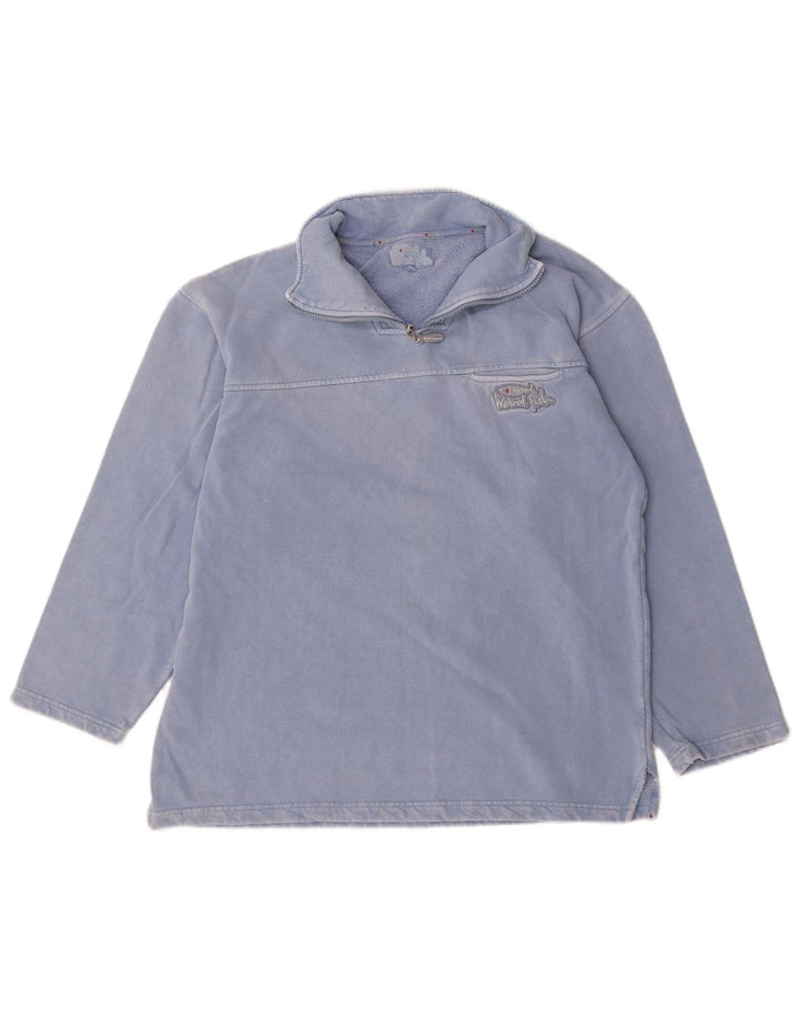 Weird Fish - Sudadera con cuello y cremallera para hombre, color azul medio, algodón