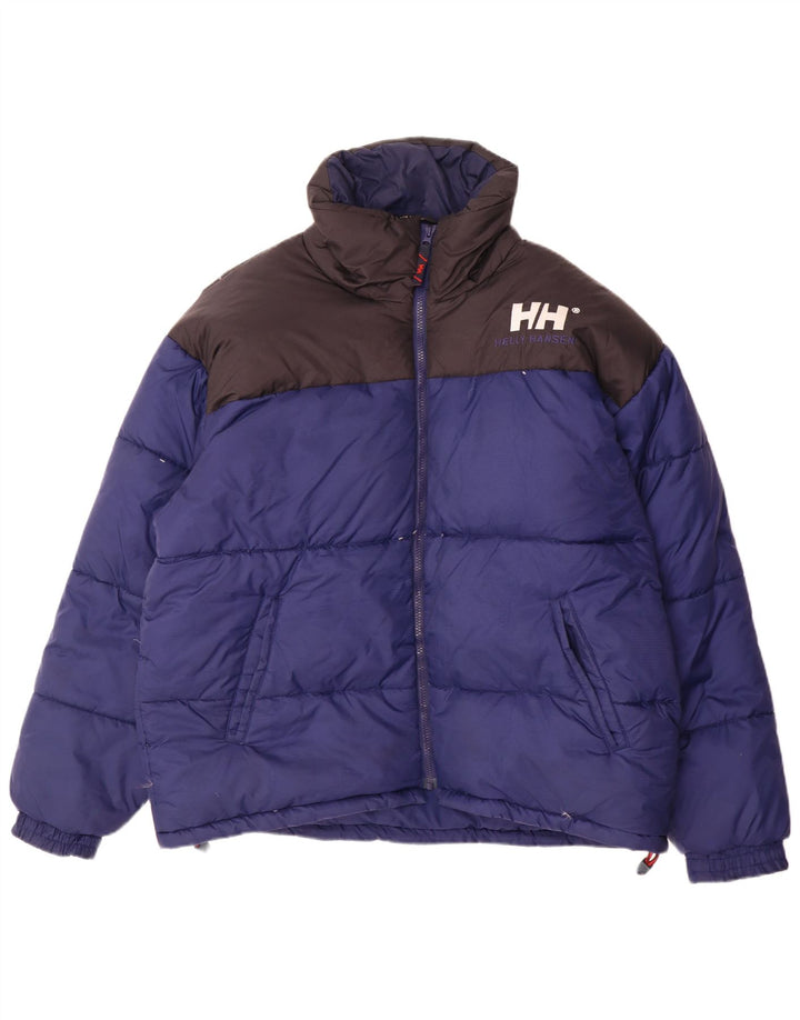 Helly Hansen Chaqueta acolchada con gráfico para hombre UK 40 Large Azul Colorblock Nylon