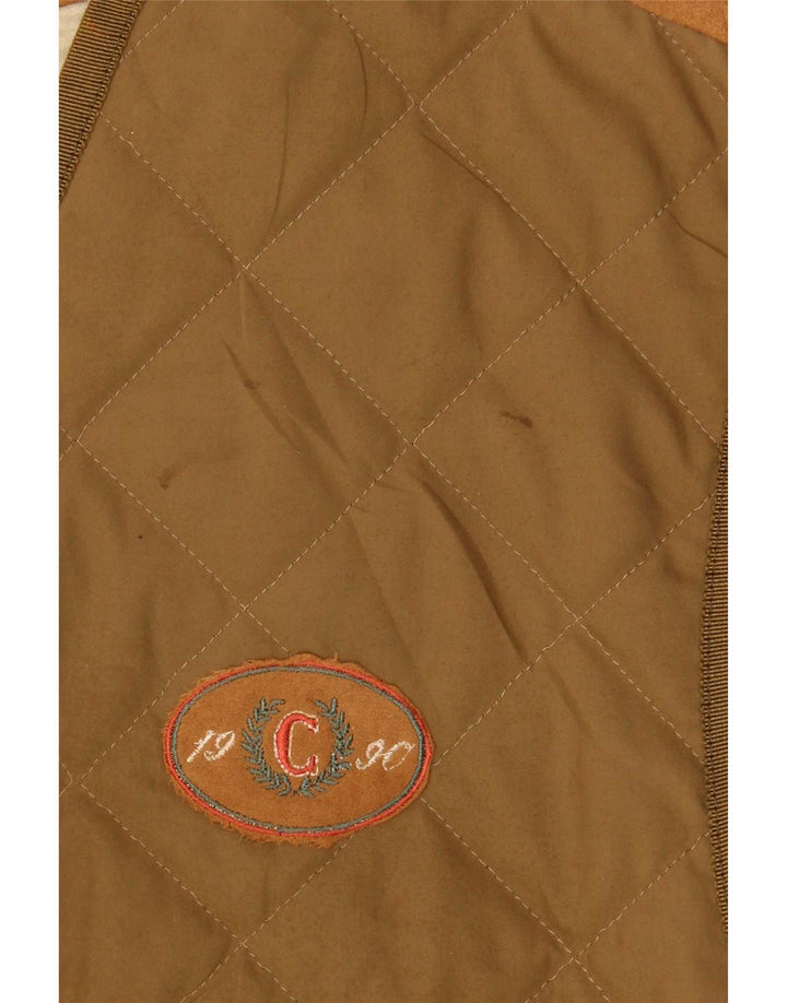 Casucci Chaleco acolchado para hombre UK 36 Small Caqui Poliéster