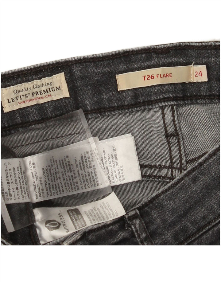 LEVI'S Vaqueros Acampanados 726 Mujer W24 L30 Gris Lyocell