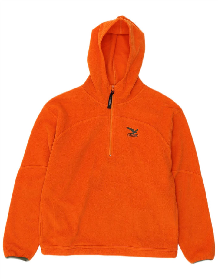 SALEWA Jersey polar con capucha y cremallera para niño 12-13 años XL Naranja Poliéster